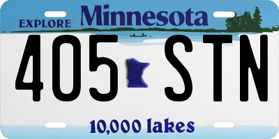 MN license plate 405STN