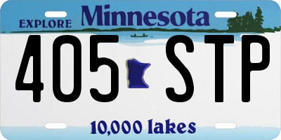 MN license plate 405STP