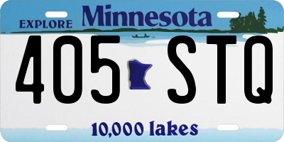 MN license plate 405STQ