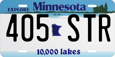 MN license plate 405STR
