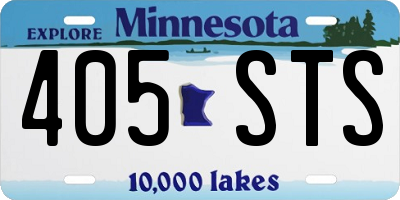 MN license plate 405STS