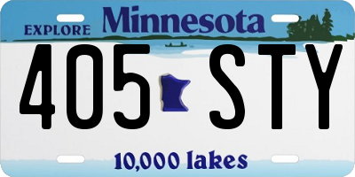 MN license plate 405STY