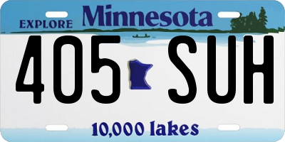MN license plate 405SUH