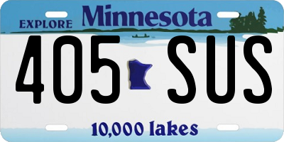 MN license plate 405SUS