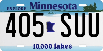 MN license plate 405SUU