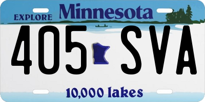 MN license plate 405SVA
