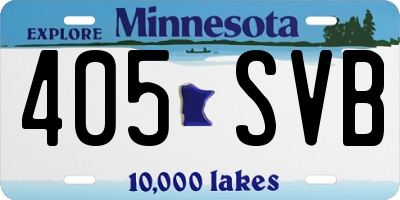 MN license plate 405SVB