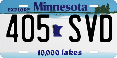MN license plate 405SVD