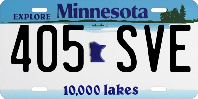 MN license plate 405SVE