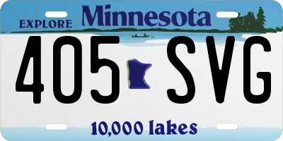 MN license plate 405SVG