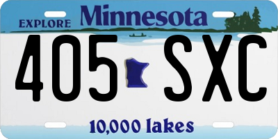 MN license plate 405SXC
