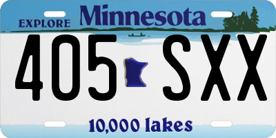 MN license plate 405SXX