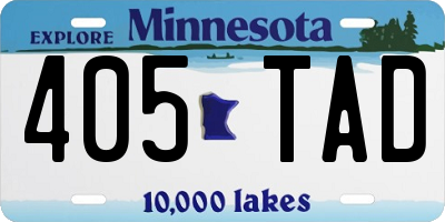MN license plate 405TAD