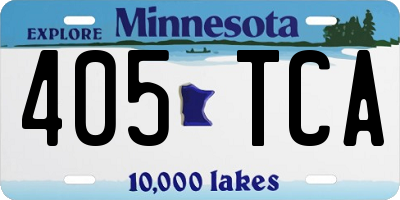 MN license plate 405TCA