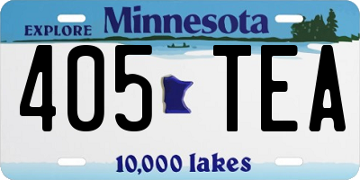 MN license plate 405TEA