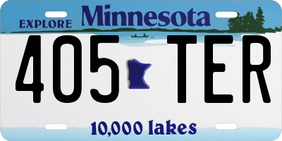 MN license plate 405TER
