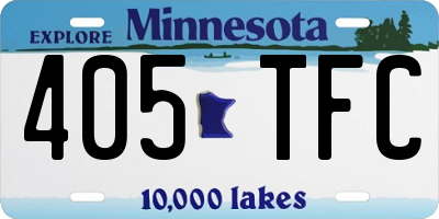 MN license plate 405TFC