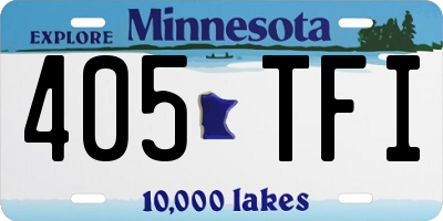 MN license plate 405TFI
