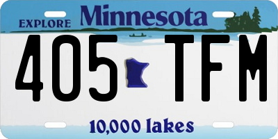 MN license plate 405TFM