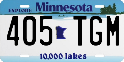 MN license plate 405TGM