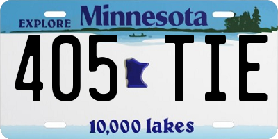 MN license plate 405TIE