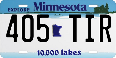 MN license plate 405TIR