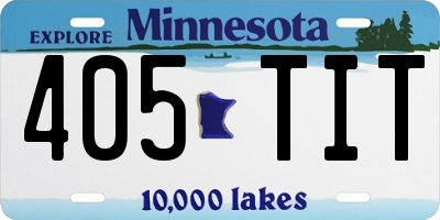 MN license plate 405TIT