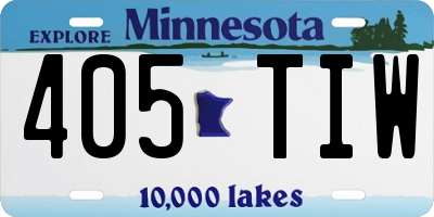 MN license plate 405TIW