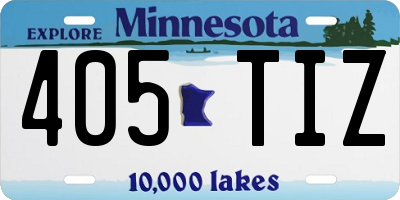 MN license plate 405TIZ