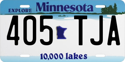 MN license plate 405TJA