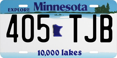 MN license plate 405TJB