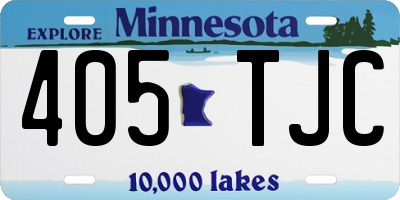 MN license plate 405TJC