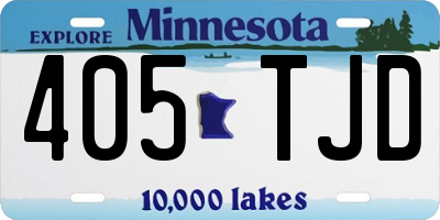 MN license plate 405TJD