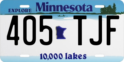 MN license plate 405TJF