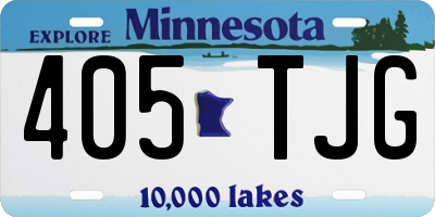 MN license plate 405TJG