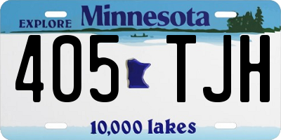 MN license plate 405TJH