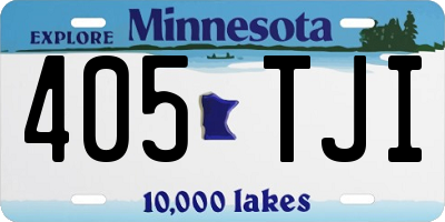 MN license plate 405TJI