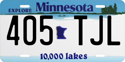 MN license plate 405TJL
