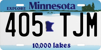 MN license plate 405TJM