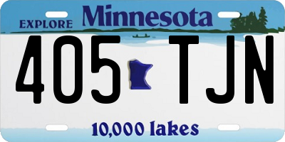 MN license plate 405TJN