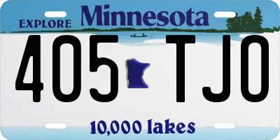 MN license plate 405TJO