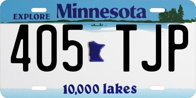 MN license plate 405TJP
