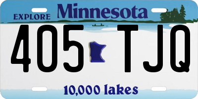 MN license plate 405TJQ