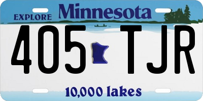 MN license plate 405TJR