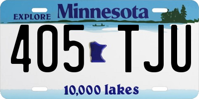 MN license plate 405TJU
