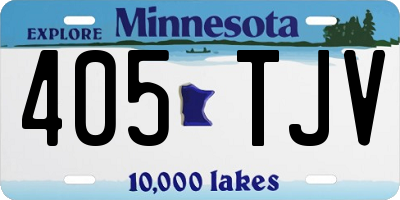MN license plate 405TJV