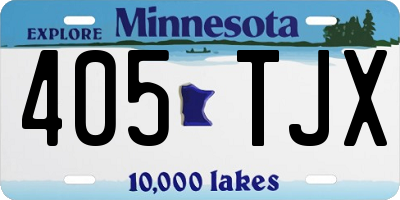 MN license plate 405TJX