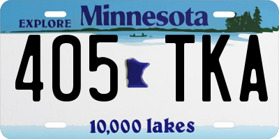 MN license plate 405TKA