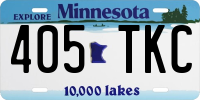 MN license plate 405TKC