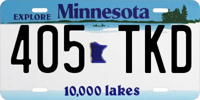 MN license plate 405TKD